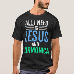 Camiseta Presente de Música Funny Cristã de Jesus e Harmoni