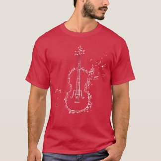 Camiseta Presente de Música Melodia amigos Violino menino