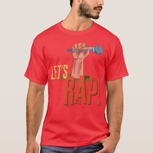 Camiseta Presente de música retro Let's Rap (Frente)