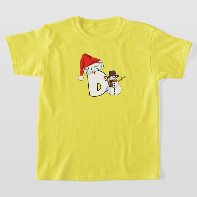 Camiseta Presente de Natal com letra d branca (Postura )