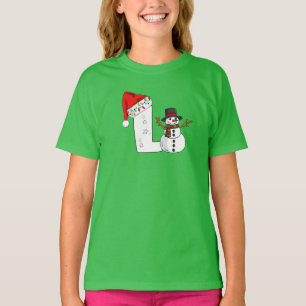 Camiseta Presente de Natal com letra L branca