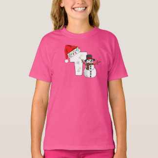 Camiseta Presente de Natal com letra t branca