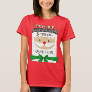 Camiseta Presente de Natal das mulheres... sou seu presente