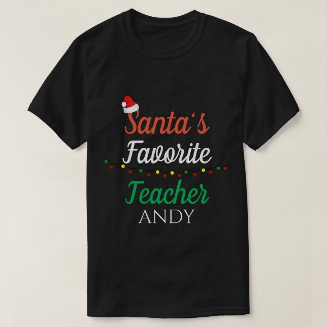 Camiseta Presente de Natal de Agradecimento ao Professor (Frente do Design)