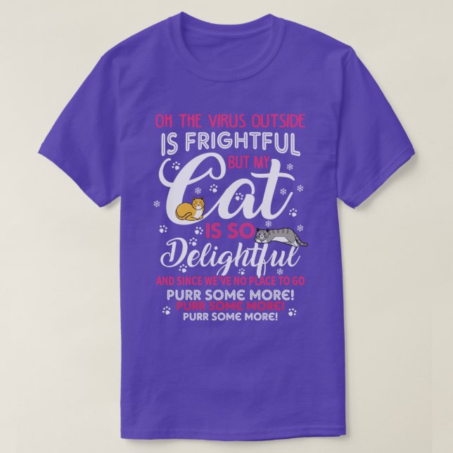 Camiseta Presente de Natal de Gatos de Natal de feliz (Frente do Design)