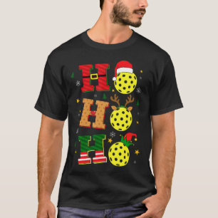 Camiseta Presente de Natal de Pickleball Ho Ho Ho para Joga