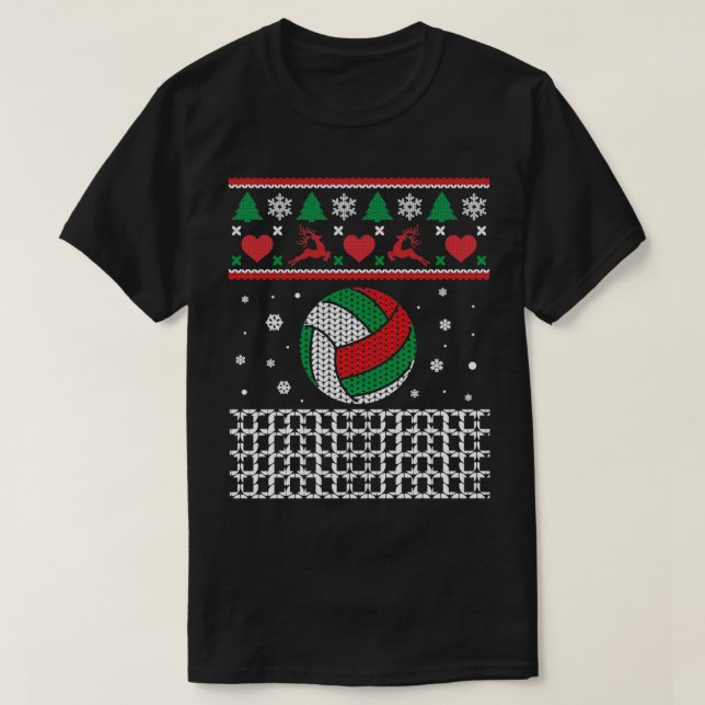 Camiseta Presente De Natal De Vôlei Feita Para O Volleyb (Frente do Design)