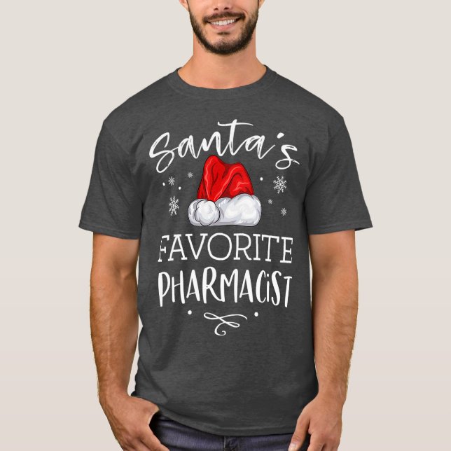 Camiseta Presente de Natal do Farmacêutico Pajama Favorito (Frente)