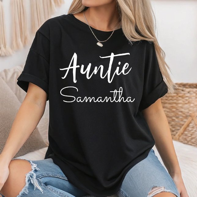 Camiseta Presente De Natal Do Nome Da Tia Personalizado Par (Criador carregado)