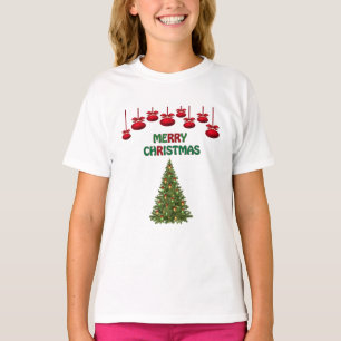 Camiseta Presente de Natal em árvore de pinheiro festivo pa