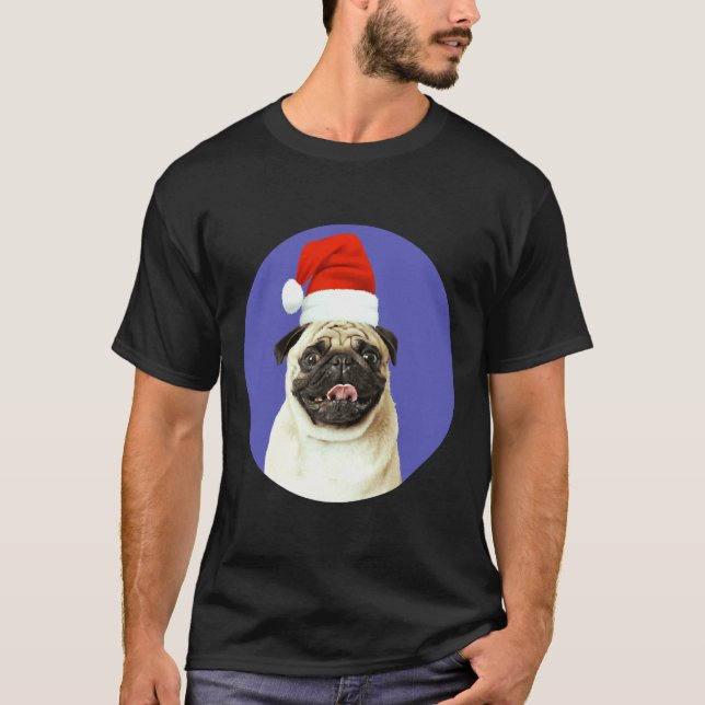 Camiseta presente de Natal engraçado de pug Essential  316 (Frente)