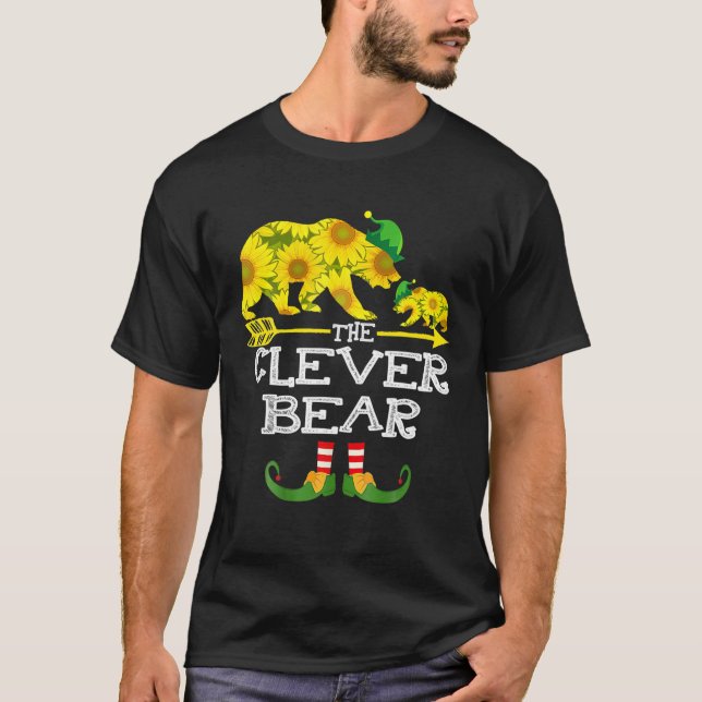 Camiseta Presente de Natal Engraçado pelo Elf Urso Intelige (Frente)