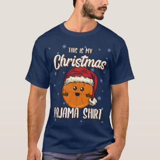 Camiseta Presente de Natal no Basquete Pajama Kawaii