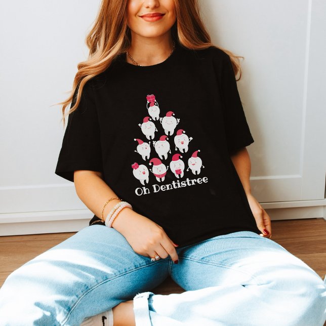 Camiseta Presente de Natal no Natal para o Assistente Denta (Criador carregado)