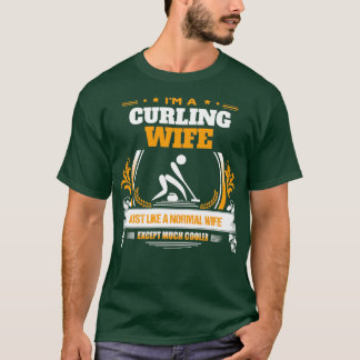 Camiseta Presente de Natal ou Aniversário da Esposa Curling