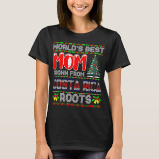 Camiseta Presente de Natal para a Mamãe Costa Rica Ideia Su