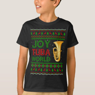 Camiseta Presente de Natal para Amante de Música Joy Tuba M