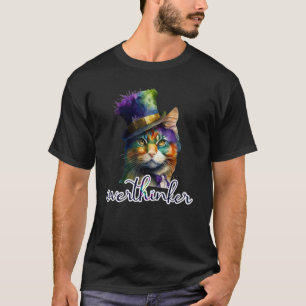 Camiseta Presente de Natal para Gato Pensativo Meme Present