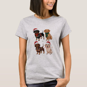 Camiseta Presente de Natal para Mãe de Dachshund Amante do 