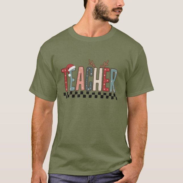Camiseta Presente De Natal Para Professores Férias De Inver (Frente)