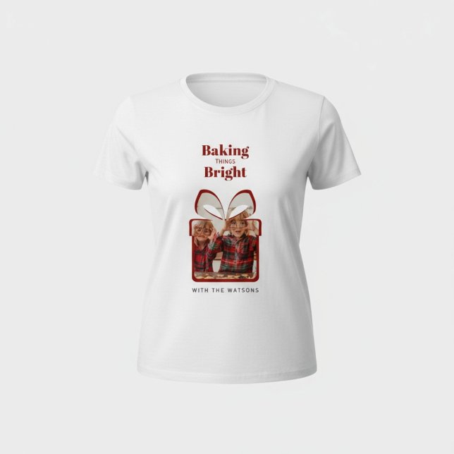 Camiseta presente de natal personalizado foto feriado  (Criador carregado)