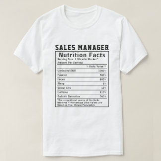 Camiseta Presente de Negócios Fatos Nutricionais Gerente de