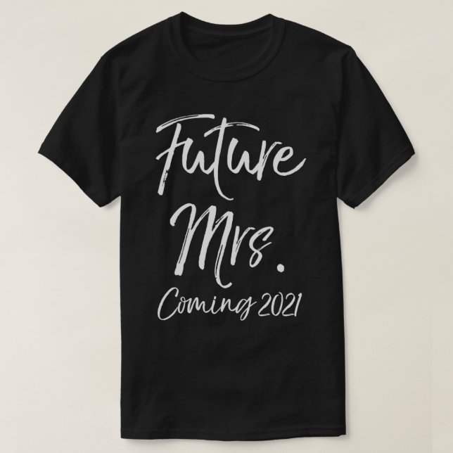 Camiseta Presente de noivado para as Mulheres Fiancee Futur (Frente do Design)