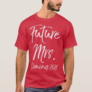Camiseta Presente de noivado para as Mulheres Fiancee Futur