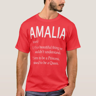 Camiseta Presente de Nome Amalia