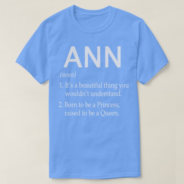 Camiseta Presente de Nome Ann (Frente do Design)