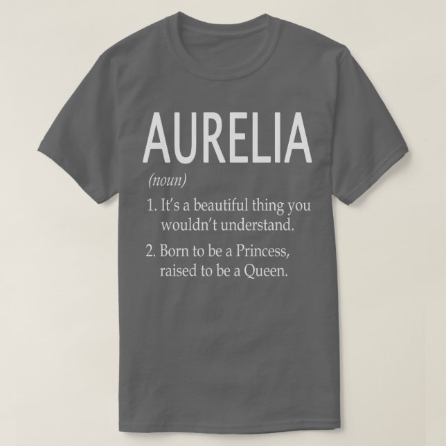 Camiseta Presente de Nome Aurelia (Frente do Design)