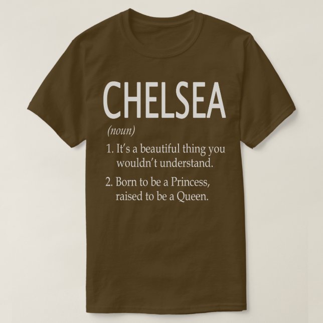 Camiseta Presente de Nome Chelsea (Frente do Design)