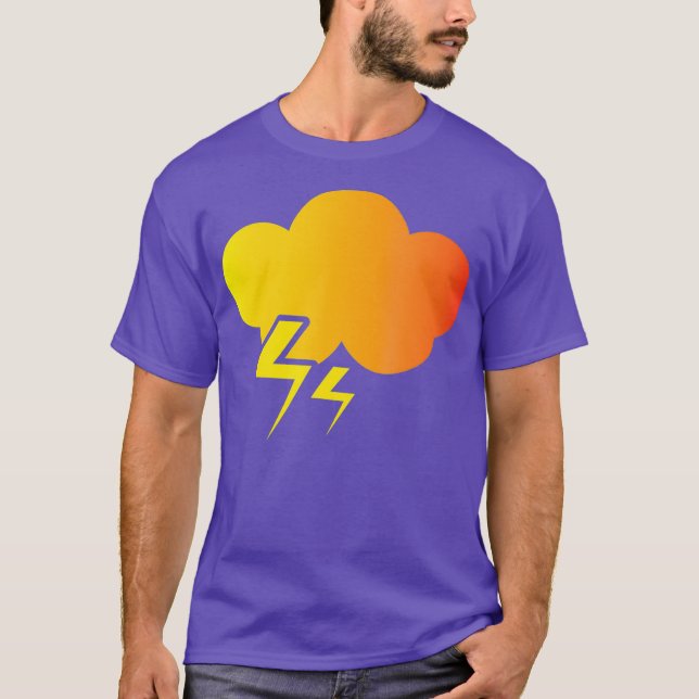 Camiseta Presente de Nuvem Flash de Tempestade de Trombada  (Frente)