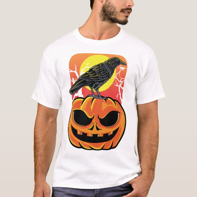 Camiseta Presente de Observador de Pássaros no Halloween -  (Frente)