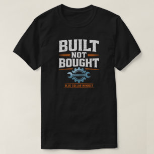 Camiseta Presente de Orgulho de Colarinho Azul Construído N