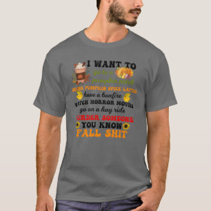 Camiseta Presente de outono de filme de terror para amantes