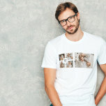 Camiseta Presente de Pai de Fotografia dos Pais de Colagem<br><div class="desc">Procurando uma maneira única e na moda para honrar a figura paterna em sua vida? Veja nossa colagem minimalista de tendências apresentando uma coleção de belas fotografias de pais. Com suas linhas limpas e design elegante, esta colagem é a maneira perfeita de mostrar o vínculo especial entre pais e seus...</div>