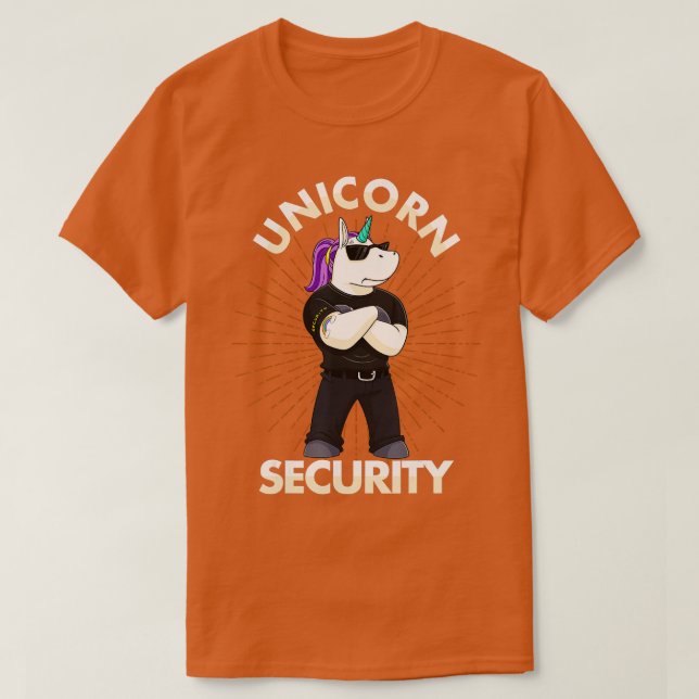 Camiseta Presente de Pai do Unicorn Security Birthday Mens (Frente do Design)