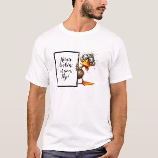 Camiseta presente de pai engraçado e peculiar com pato engr
