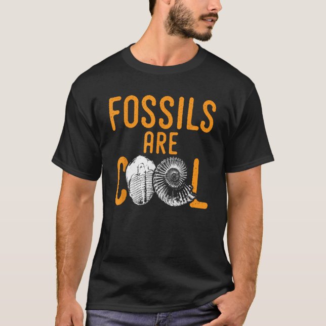 Camiseta Presente de paleontologia fóssil e excelente (Frente)