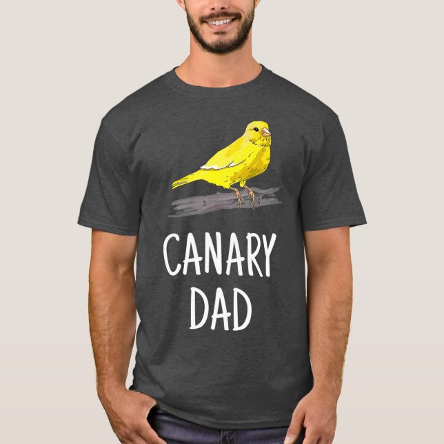 Camiseta Presente De Pássaro Canário De Pássaro Do Pai Caná (Frente)