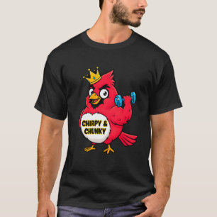Camiseta Presente de Pássaro Cardinal Vermelho para Mulhere