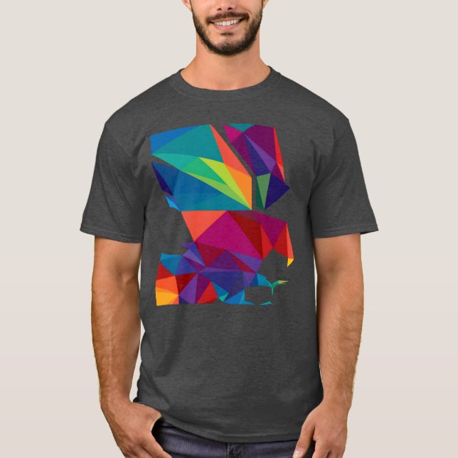 Camiseta Presente de pássaro colorido (Frente)