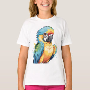 Camiseta Presente de Pássaro de Cenoura Caricatura para Cri