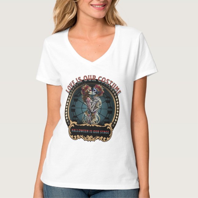 Camiseta Presente de pavimentação de Skeleton | Mulheres no (Frente)