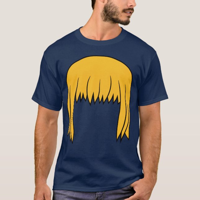 Camiseta Presente de penteado bob loiro de anime (Frente)