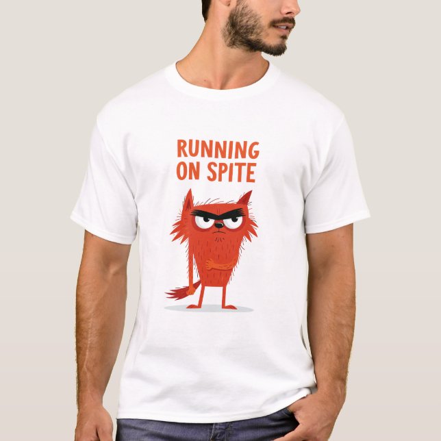 Camiseta Presente de Personagem de Raposa Engraçada e Mal-H (Frente)