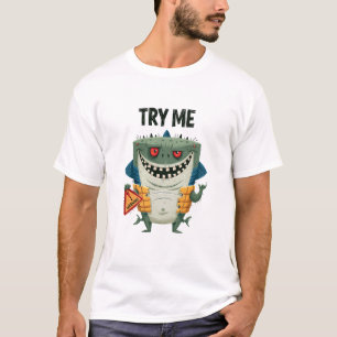 Camiseta Presente de Personagem de Tubarão Alienígena Engra
