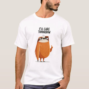 Camiseta Presente de Personagem Engraçado de Preguiça Pregu
