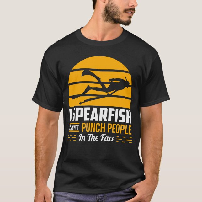 Camiseta Presente De Pesca De Arrasto Mergulhador Águas Mer (Frente)